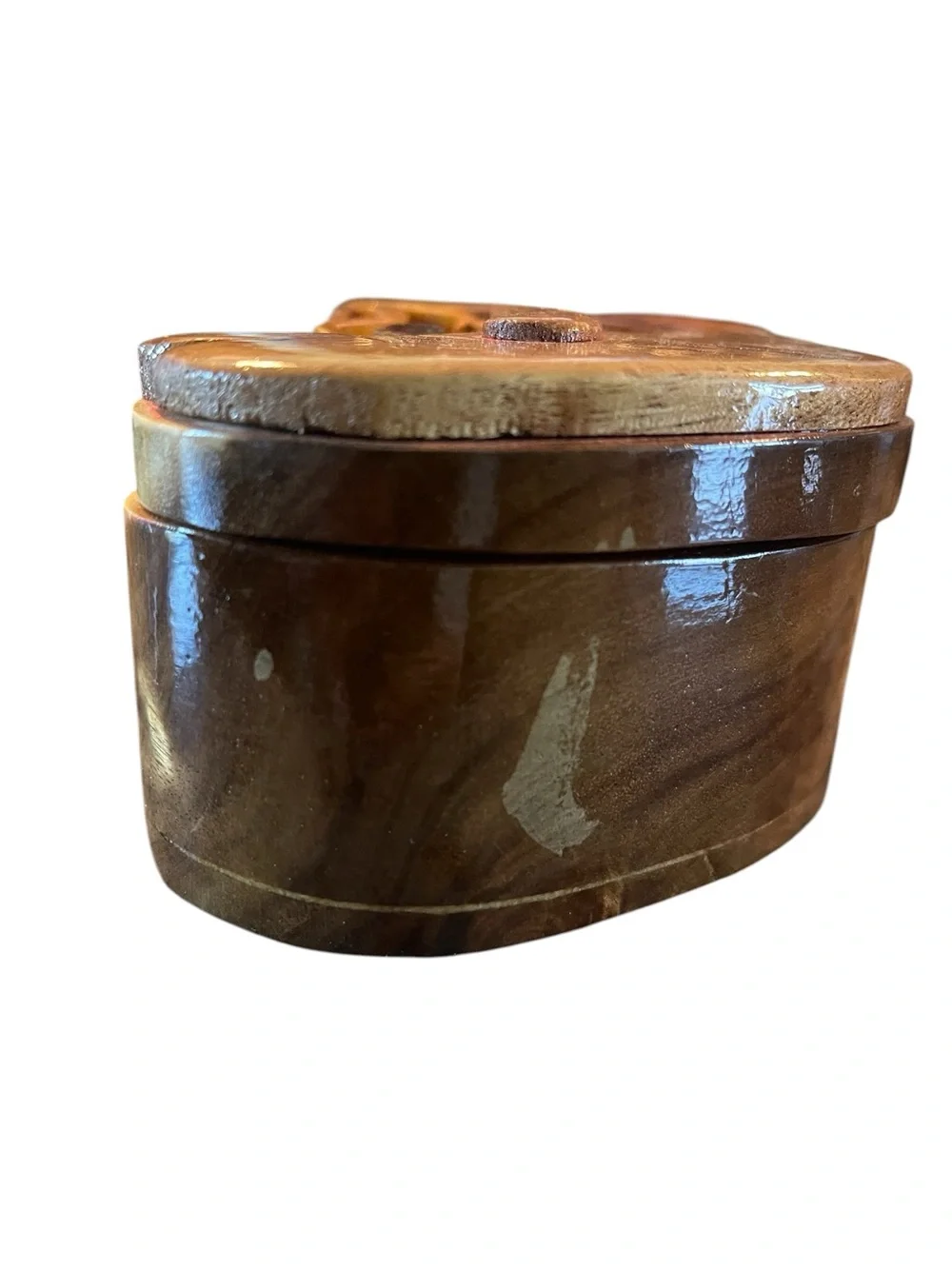 Carved Wooden Manatee Puzzle Treasure Stash Box Jewelry Sea Cow